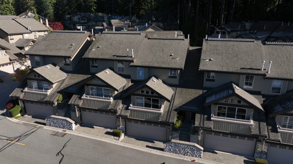 Aerial view of Abbotsford neighbourhood homes